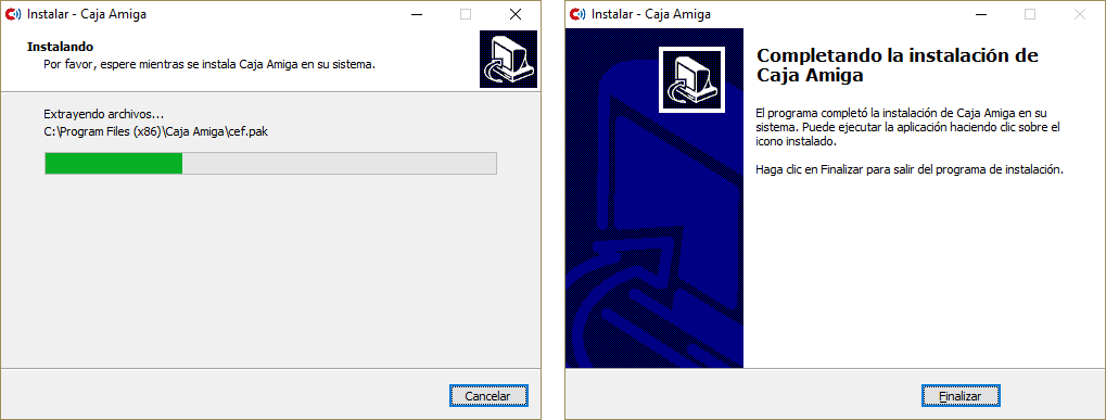 Instalar Software TPV Caja Amiga Free. Proceso de instalación